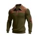 thumbnail image 3 of Ceisia Men Color Block Long Sleeve Zipper Casual Daily Outdoor Versatile Gift Fashion Athletic Top, 3 of 8