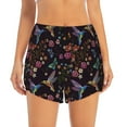 thumbnail image 2 of KLL Humming Bird And Tropical Flowers Pattern Shorts Women,Athletic Shorts High Waisted Running Shorts Pocket Sporty Short Gym Elastic Workout Shorts-XX-Large, 2 of 7