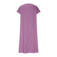 thumbnail image 7 of Meichang Summer Dresses for Women 2025 Casual Cotton Linen Maxi Dress V Neck Short Sleeve Beach Dresses Swing Flowy Loose Fit Plus Size Dresses, 7 of 7