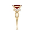 thumbnail image 3 of ANGARA Lab Grown 2 Ct Oval Ruby Butterfly Engagement Ring for Women in 14K Yellow Gold (Size-9x7mm) | July Birthstone, Birthday, Anniversary, Jewelry Gift for Women | Lab-Grown Ruby Ring, 3 of 7