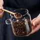 thumbnail image 3 of Tarro de vidrio con tapa y cuchara de madera, contenedores de almacenamiento de alimentos, tarro de café, contenedor de posos de café, 3 of 8