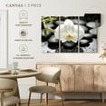 thumbnail image 4 of Elephant Stock White Orchid Wall Art - Horizontal Multi Panel Canvas - Living Room Wall Decor - Floral And Botanical Multi Panel - Black And White Decor - 23" x 14", 4 of 4