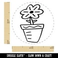 thumbnail image 2 of Flower Pot Doodle Self-Inking Rubber Stamp Ink Stamper - Pink Ink - Mini 1/2 Inch, 2 of 7
