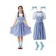 thumbnail image 1 of WAYAN Halloween Costumes for Women Girl Storybook Adults Character Costume Blue White Gingham Dress Hair Ribbons sock set, 1 of 1