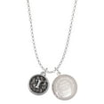 thumbnail image 1 of Delight Jewelry Silvertone Antiqued Round Seal - Initial - I - To the World You are a Mother Locket Necklace, 1 of 4