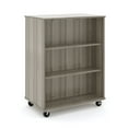 thumbnail image 6 of Tot Mate Open Double Sided 3 Tier Mobile Shelves Wooden Classroom Bookcase, Gray, 36"W x 23"D x 48"H, 6 of 6