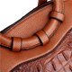 thumbnail image 3 of Bolso de mano para mujer, con estampado de cocodrilo, con anilla y bandolera inclinada, para mujer, 3 of 6
