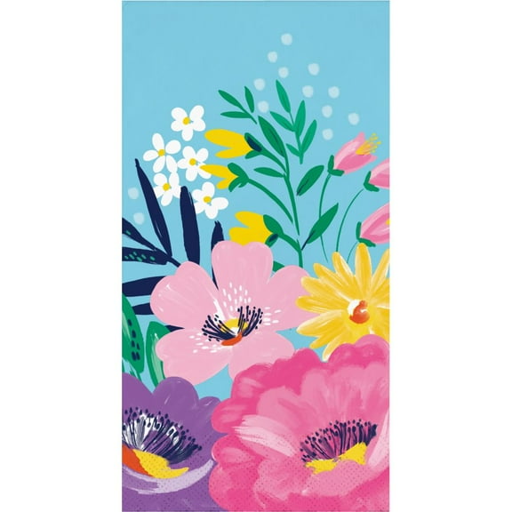 Fresh Florals 3-Ply Paper Guest Dinner Napkins 16 Per Pack