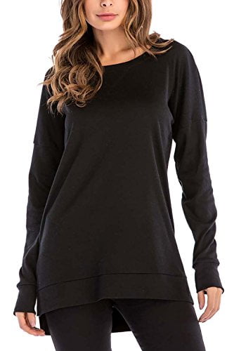 black sweatshirt tunic