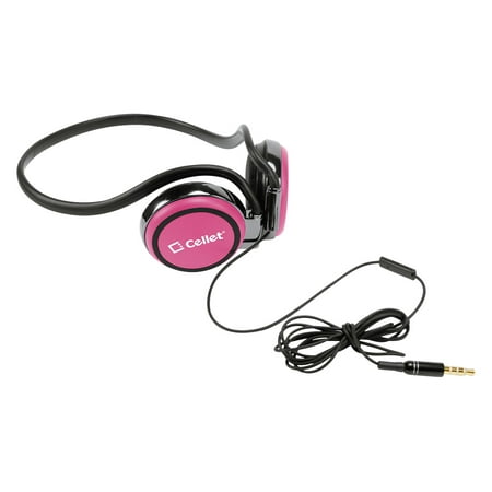 Cellet Pink 3.5mm Stereo Neckband Earhook Hands Free Headset with Microphone (on & off switch) price history on PriceWatchPro