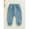 thumbnail image 5 of Musuos Baby Boys Sweatpants, 6 12 18 24M 3T Elastic Waist Drawstring Solid Fall Trousers with Pockets for Casual Daily, 5 of 8