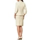 thumbnail image 3 of Conjunto de falda de 2 piezas Inspire Chic para blazer de negocios para mujeres y falda lápiz con abertura XS Beige, 3 of 6