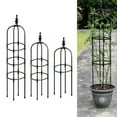 thumbnail image 4 of Metal Garden Obelisk Trellis Plant Support for Potted Climbing Flowers Vine, 4 of 7