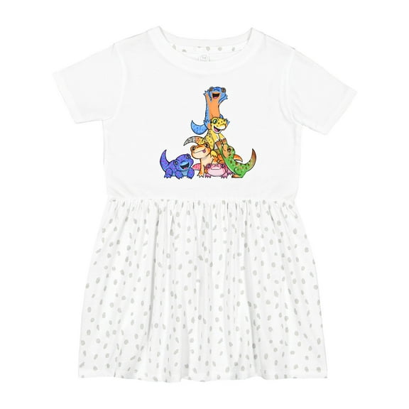 Inktastic Gecko Pile Cute Lizards Girls Toddler Dress