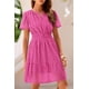 thumbnail image 4 of Vestido PRETTYGARDEN 2025 Verano Rojo Rosa Pequeño Cuello en V Encaje, 4 of 7