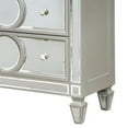 thumbnail image 4 of Benjara Jack 54 Inch Tall Dresser Chest, Mirror Panels, Circular Design, Silver, 4 of 10