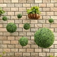 thumbnail image 5 of Artificial Plant Boxwood Topiary Balls 11.8" UV Protected 4 Layers Faux Plants Decorative Balls for Outdoor Patio Garden Balcony Backyard and Indoor Home Wedding Decoration, Dark Green, 5 of 6