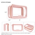 thumbnail image 5 of Estuche de maquillaje Rownyeon, bolsa de aseo transparente, organizador de viaje, rosa, 5 of 5