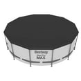 thumbnail image 1 of Bestway Flowclear 12 Foot Round Pool Cover w/ Drain Holes for Above Ground Pools, 1 of 9
