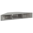 thumbnail image 7 of BELLEZE Modern Floating Wall Mounted Corner Shelf, 47" TV Console With Three Shelves And A Cable Cutout, Space Saving Decorative Media Corner Storage - Russel (Gray Wash), 7 of 7