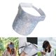 thumbnail image 5 of Shiny Rhinestone Visor Sombrero para el sol Ajustable vacío Sombrero al aire libre Glitter Ladies Hat para Hombres Be , colorido cristal, 5 of 8