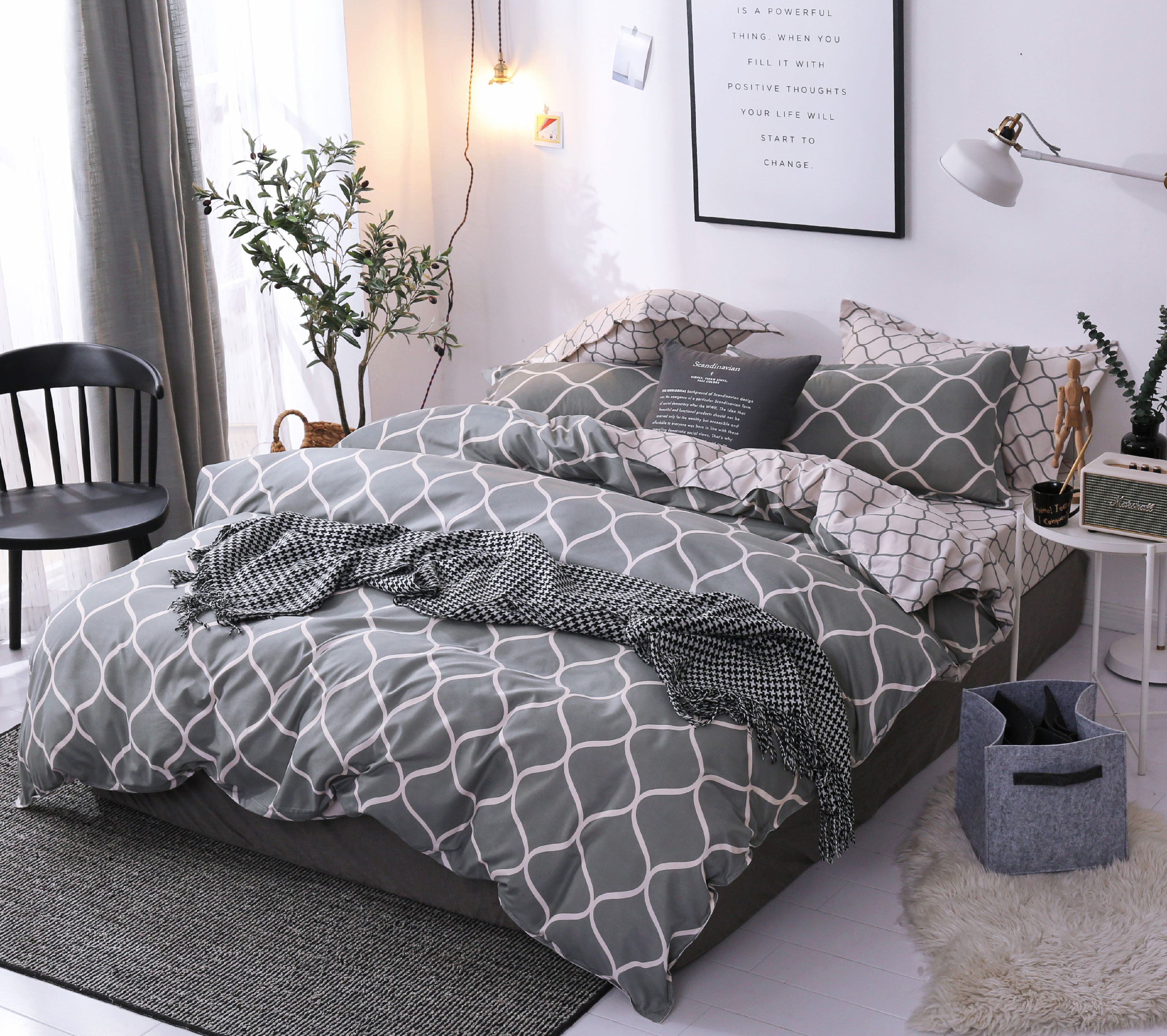 HGmart Queen Bedding Comforter Set Bed In A Bag 5Pcs Microfiber Bedding Sets Leo 