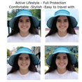 thumbnail image 4 of SILVERFEVER Women Summer Wide Brim Visor Hat UV Sunblock UPF 50 Foldable-Fits All, 4 of 8