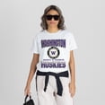 thumbnail image 4 of Women's Gameday Couture White Washington Huskies All-Time Classic Oversized Flowy T-Shirt, 4 of 5