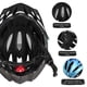 thumbnail image 3 of Breathable Cycle Helmet with Rear Light Sun Visor Women Men Lightweight Safety Helmet Bike Helmet for Mountain Bicycle Road Bike, 3 of 5