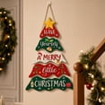 thumbnail image 4 of Wooden Christmas Tree Door Hanger Sign, Have Yourself A Merry Little Christmas Wall Hanging Plaque, Farmhouse Xmas Front Door Porch Wall Decor for Holiday Party Home Indoor Outdoor Decoration, 4 of 4