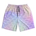 thumbnail image 3 of Uemuo Fish Scale1 Pattern Men's Swim Trunks Hawaiian Beach Bathing Suit Swimsuits Beach Quick-Dry Shorts with Pockets-Small, 3 of 9