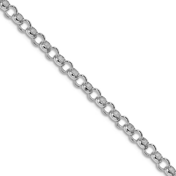 925 Sterling Silver Rhodium Plated 3.5mm Rolo Chain Necklace 16 Inch Chain Necklace for Women and Men