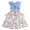 Blue, variant on Vedolay Mini Dress Girl's Cute Striped Spaghetti Strap Button Front Belted Summer Cami Dress,Blue 6-7 Years