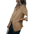 thumbnail image 3 of YAZI Womens Casual Blazers Open Front Long Sleeve Work Office Jackets Blazer, 3 of 8