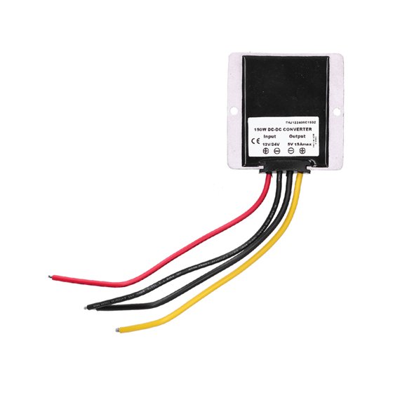 Convertisseur de Régulateur de Tension DC, Silicone Empotage Alliage d'Aluminium Haute Fréquence 12V/24V à 5V Étape Convertisseur vers le Bas avec 1 X Convertisseur pour Enregistreurs