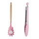 thumbnail image 1 of Juego de utensilios de cocina de 2 piezas, utensilios de cocina de madera fáciles de limpiar, utensilios de cocina para utensilios de cocina antiadherentes, color rosa, 1 of 5