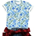 thumbnail image 6 of Jsaierl Women's Vintage Floral Crewneck Short Sleeve Tops Casual Summer Wildflower Plant Tee Shirts, 6 of 6