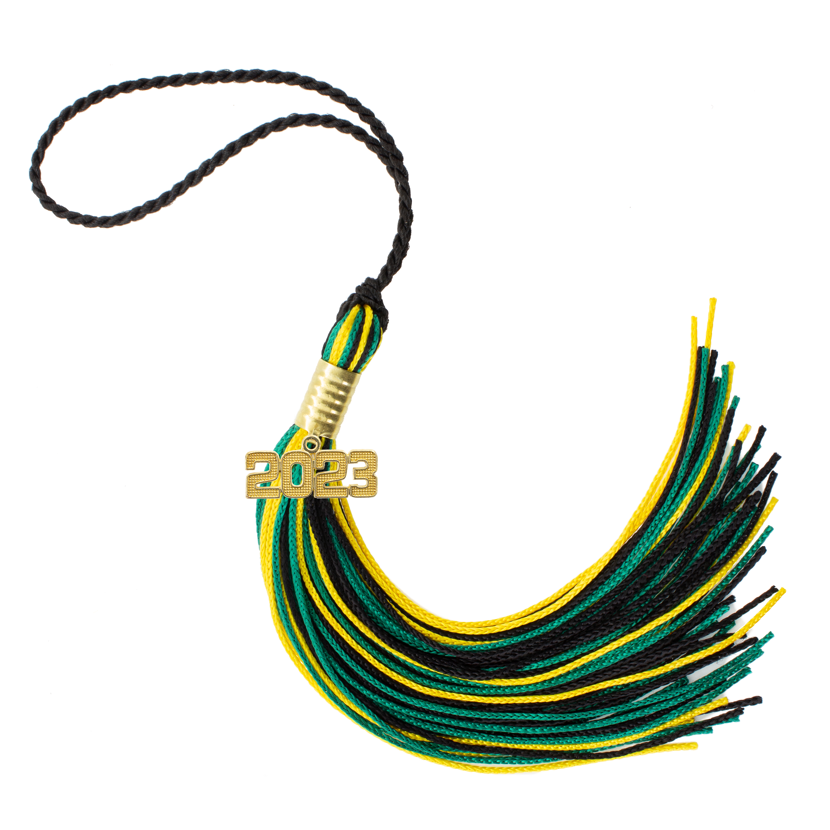 2023 BLACK / DARK GREEN / GOLD GRADUATION TASSEL EVERY SCHOOL COLOR
