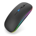 thumbnail image 2 of Ratón inalámbrico YONGSHENG recargable 2,4g clic silencioso Óptico ergonómico con USB y adaptador Tipo C, 2 of 3