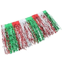 HOMEMAXS Fiesta Wavy Metallic Tinsel Table Skirt For Graduation Christmas Birthday Wedding Party Decorations Desk Skirt Shiny Fringe Backdrop Props Streamers 275x75cm