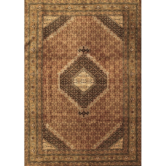 Ahgly Company Indoor Rectangle Medallion Brown Traditional Area Rugs, 8' x 12'