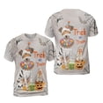 thumbnail image 3 of Trick or Treat Toy Fox Terrier Funny Mummy Cosplay Pumpkin Candy Basket All Over Print 3D Shirt Unisex Merch Dog Lover - 12016, 3 of 6