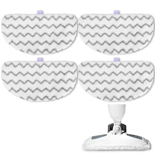 4 Pack Steam Mop Pads Replacement Microfiber Mop Refills for Bissell