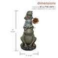 thumbnail image 4 of Alpine Corporation 18"H Stacked Frogs with Flower Indoor/Outdoor Decorative Garden Statue, 4 of 13