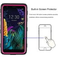 thumbnail image 4 of Mignova LG K30 Case, Rugged Plastic Heavy Duty Armor Holster Defender Full Body Protective Hybrid Case Cover with Belt Swivel Clip and Kickstand for LG Aristo 4+/Arena 2/Prime 2/ LG X2 Case (Pink), 4 of 7