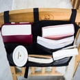 thumbnail image 5 of Bolsa de almacenamiento colgante para mesita de noche, organizador con 8 bolsillos para dormitorios con literas y barandillas de cama de hospital, color negro, 5 of 5
