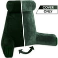 thumbnail image 3 of Husband Pillow Medium Cover Aspen Edition Ramona Green, Reversible Microfiber to Microsuede, Side & Back Pockets - Handle for Easy Transport - Super Cozy Bed Rest Pillow Cover With Arms - Easy Care, 3 of 7