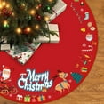 thumbnail image 3 of 30 Inch Christmas Tree Skirt with Festive Red and Green Plaid Design, Decorative Tree Mat for Holiday Home Decor, Xmas Party Supplies, and Ornament Display, 3 of 5