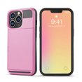 thumbnail image 1 of FIEWESEY for iPhone 13 Pro Phone Case,Ultra-Thin Sliding Credit Card Slot, Full Body Protective Shell, Scratch-Resistant Shock-Proof Protective Cover for Apple iPhone 13 Pro 6.1 Inch(Pink), 1 of 6