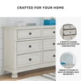thumbnail image 5 of Ashley Furniture Robbinsdale 6-Drawer Wood Dresser in Antiqued White, 5 of 10